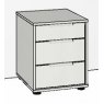 Evolution 3 Drawer Bedside 40cm Wide 48cm High Front in carcase colour