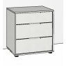 Evolution 3 Drawer Bedside 60cm Wide 64cm High Front in carcase colour