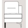 Mateo 68cm Single Right Arm Unit Fabric - Cat 120 - Dynamic Seat