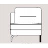 Mateo 88cm Single Left Arm Unit Fabric - Cat 120 - Dynamic Seat