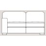 Ontario 175cm Single Left Arm Sofabed Unit Fabric - Cat 90 - Dynamic