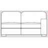 Ontario 175cm Single Right Arm Sofabed Unit Fabric - Cat 90 - Dynami