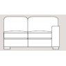 Ontario 155cm Single Right Arm Sofabed Unit Fabric - Cat 90 - Dynami
