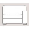 Ontario 113cm Single Right Arm Unit Fabric - Cat 90 - Dynamic Seat