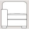 Ontario 86cm Single Left Arm Unit Fabric - Cat 90 - Dynamic Seat