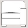 Ontario 86cm Single Right Arm Unit Fabric - Cat 90 - Dynamic Seat