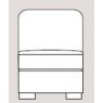 Ontario 66cm Armless Unit Fabric - Cat 90 - Dynamic Seat