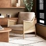 Minsk Chair Rattan Chair Linen Mix Natural