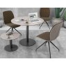 Orlando Round Table 75 x 75 cm - Argile - Black lacquered steel legs