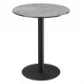 Orlando Round Table 75 x 90 cm - Silver - Black lacquered steel legs