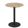 Orlando Round Table 75 x 90 cm - Light Oak - Black lacquered steel legs