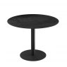 Orlando Round Table 100 x 75 cm - Titanium - Black lacquered steel legs