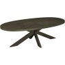 Chevron Fumed Oak 240cm - Extra Large 8 Seater Dining Table  - WOODEN LEGS