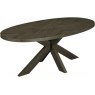 Chevron Fumed Oak 200cm - Large 6 Seater Dining Table  - WOODEN LEGS