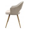 Dining Chair - Beige Fabric & Ivory Faux Leather