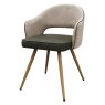 Gallery Dining Chair - Beige Fabric & Olive Faux Leather