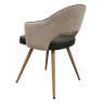 Dining Chair - Beige Fabric & Olive Faux Leather