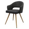 Gallery Dining Chair - Grey Fabric & Dark Grey Faux Leather