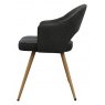 Dining Chair - Grey Fabric & Dark Grey Faux Leather