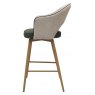 Bar Stool - Beige Fabric & Olive Faux Leather Seat Height - 67cm