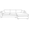 Milano Chaise Sofa - Left Hand Facing - B Fabric - Comfort Sit Crumb Foam