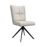 Oska Swivel Armless Dining Chair - Ivory