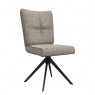 Oska Swivel Armless Dining Chair - Beige