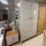 Larvik Cashmere Grey 2 Door Wardrobe and 1 x Bedside