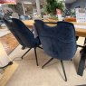 Dallas Swivel Dining Chairs Set of 4 Blue