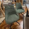 Dallas Swivel Dining Chairs Set of 4 Green
