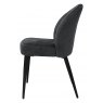 Max Dining Chair with Black Legs - Dark Grey