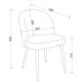 Max Dining Chair with Black Legs - Dark Grey
