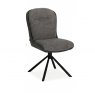 Yarnis Dining Chair - Anthracite / Anthracite - Black Leg