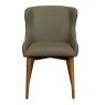 Portofino Dining Chair with Wooden Leg - Green