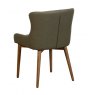 Portofino Dining Chair with Wooden Leg - Green