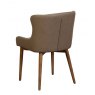 Portofino Dining Chair with Wooden Leg - Taupe