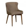 Portofino Dining Chair with Wooden Leg - Taupe