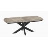 Phoenix Extending Dining Table 130/170 x 100 x 76 cm - Argile - Black lacquered steel legs