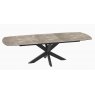 Extending Dining Table 130/170 x 100 x 76 cm - Argile - Black lacquered steel legs