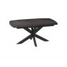 Phoenix Extending Dining Table 130/170 x100 x76 cm - Dark Steel Ceramics -Black lacquered steel leg