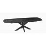 Extending Dining Table 130/170 x 100 x 76 cm - Titanium - Black lacquered steel legs