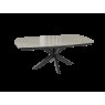Extending Dining Table 130/170 x 100 x 76 cm - Alhambra Glossy - Black lacquered steel legs