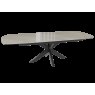 Extending Dining Table 130/170 x 100 x 76 cm - Alhambra Glossy - Black lacquered steel legs