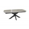 Extending Dining Table 130/170 x 100 x 76 cm - Alhambra Glossy - Black lacquered steel legs