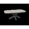 Extending Dining Table 130/170 x 100 x 76 cm - Alhambra Matte - Black lacquered steel legs