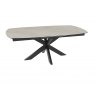Extending Dining Table 130/170 x 100 x 76 cm - Alhambra Matte - Black lacquered steel legs