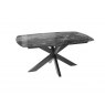Extending Dining Table 130/170 x 100 x 76 cm - Eramosa - Black lacquered steel legs