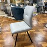 Set Of 4 Soro Dining Chairs Grey Leather