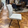 Set Of 4 Soro Dining Chairs Grey Leather