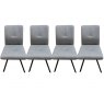 Kia 4 Dining Chairs Grey Fabric